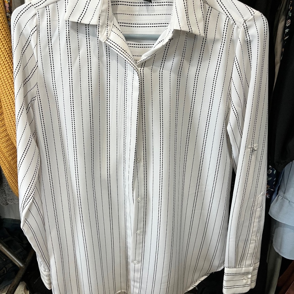 Black and white work shirt